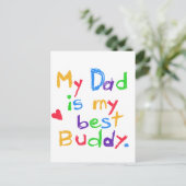 Carte Postale Mon papa Mes T-shirts et cadeaux Mon meilleur ami (Debout devant)