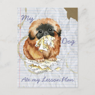 Carte Postale Mon Pekingese Mange mon plan de leçon