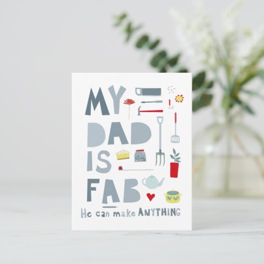 Carte Postale Mon père est malade (Debout devant)