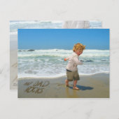 Carte Postale Mon père Rocks ! Amusant d'écriture de sable sur l (Devant / Derrière)