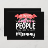 Carte Postale Mon peuple favori m'appelle Fête de la Mère de mam (Devant / Derrière)