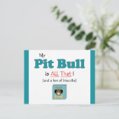 Carte Postale Mon Pit Bull est tout ça ! (Debout devant)
