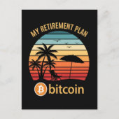 Carte Postale Mon Plan De Retraite Bitcoin Plage Coucher De Sole (Devant)