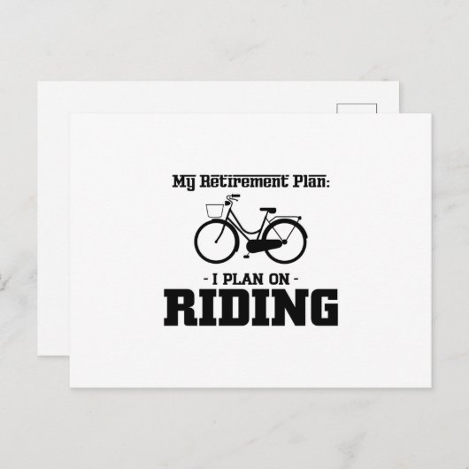 CARTE POSTALE MON PLAN DE RETRAITE-I SUR L'ÉQUITATION (Devant / Derrière)