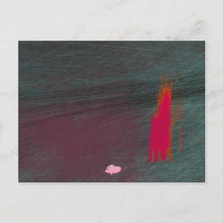 Carte Postale Mon porc a brûlé la maison