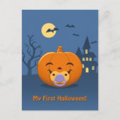 Carte Postale Mon premier Citrouille de pacificateur Halloween (Devant)