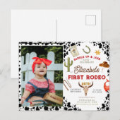 Carte Postale Mon Premier Cow-Boy de Rodéo  photo 1er Anniversai (Devant / Derrière)