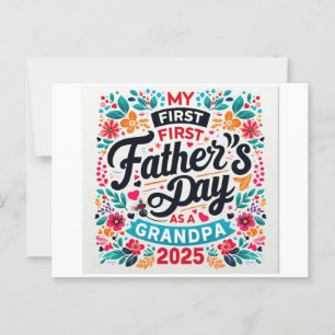 Carte Postale Mon premier grand-père de Fête des pères 2025 Flor