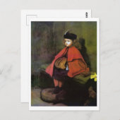 Carte Postale Mon premier sermon, John Everett Millais (Devant / Derrière)