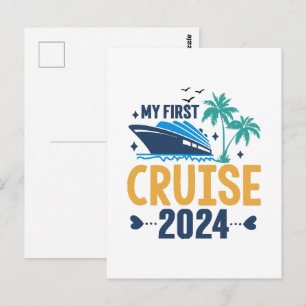 Carte Postale Mon premier voyage en mer 2024