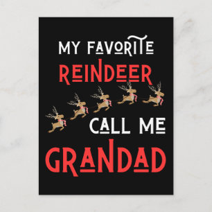 Carte Postale Mon Rindeer Favori M'Appelle Grand Papa Noël
