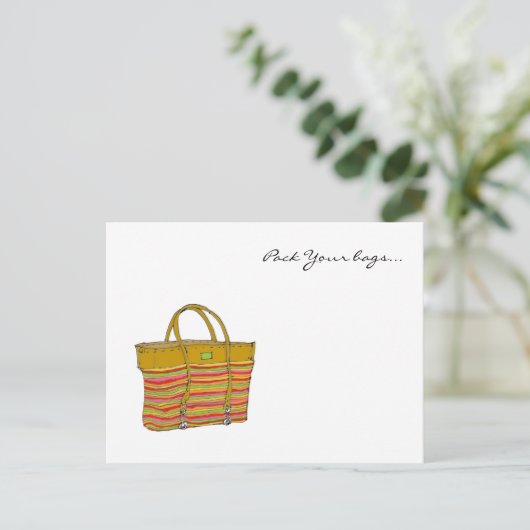 Carte Postale Mon sac, Pack tes sacs... (Debout devant)