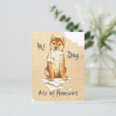 Carte Postale Mon Shiba Inu A Mangé Mes Devoirs (Debout devant)