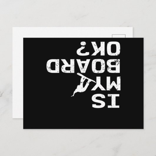 Carte Postale Mon snowboard est ok Planche à neige Freestyle Fig (Devant / Derrière)