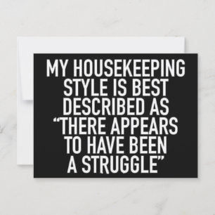 Carte Postale Mon style de ménage est mieux décrit comme