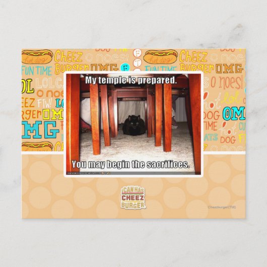 Carte Postale Mon temple est préparé. (Devant)