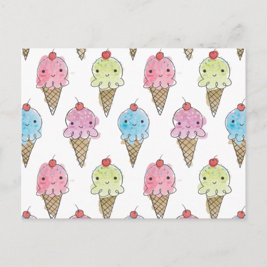 Carte Postale Mon traitement - Crème de glace (Devant)