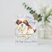 Carte Postale Mon Tzu Shih a mangé mon plan de leçon (Debout devant)