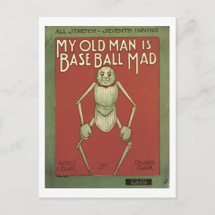 Carte Postale Mon Vieux Homme Est Le Baseball Et La Couverture V