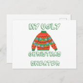 Carte Postale Mon vilain pull de Noël (Devant / Derrière)