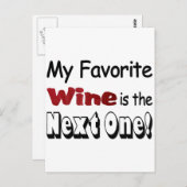Carte Postale Mon vin favori (Devant / Derrière)