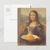 Carte Postale Mona and her Spaghetti Dinner (Devant / Derrière)