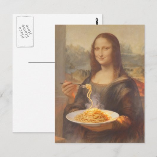 Carte Postale Mona and her Spaghetti Dinner (Devant / Derrière)