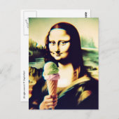 Carte Postale Mona et une glace (Devant / Derrière)