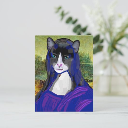 Carte postale Mona Kitty, Parodie de chat (Debout devant)