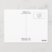 Carte Postale Mona Lisa (Dos)