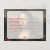 Carte Postale Mona Lisa (Dos)
