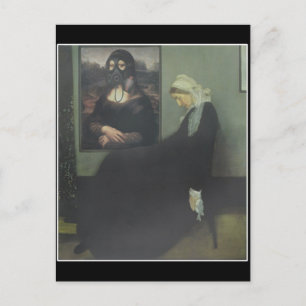 Carte Postale Mona Lisa a gazé la mère de Whistler