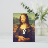 Carte Postale Mona Lisa Au Ruban Blanc (Debout devant)