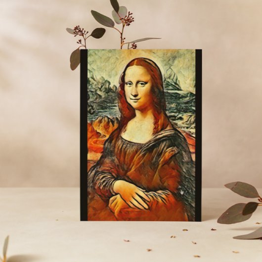 Carte Postale Mona Lisa aux couleurs chaudes