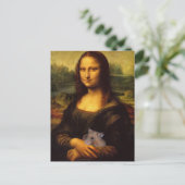 Carte Postale Mona Lisa Avec Hamster (Debout devant)