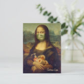 Carte Postale Mona Lisa Avec Masque, Papier Toilette, Sanitaire (Debout devant)