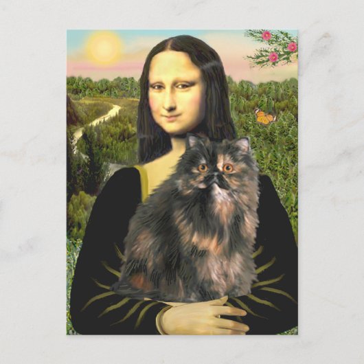 Carte Postale Mona Lisa - Chat de Calico persan (Devant)