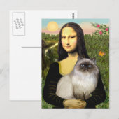 Carte Postale Mona Lisa - Chat himalayen 7 (Devant / Derrière)