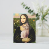 Carte Postale Mona Lisa - Chat Sphynx crème (Debout devant)