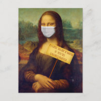 Mona Lisa dit S'il vous plaît Portez un Masque