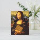 Carte Postale Mona Lisa Dit : Smile Et Mange Tofurkey (Debout devant)