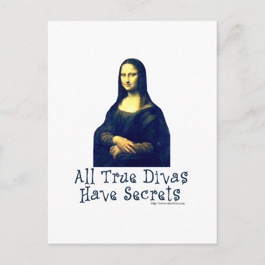 Carte Postale Mona Lisa Diva Secrets (Devant)