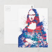 Carte Postale Mona Lisa éclaboussée (Devant / Derrière)