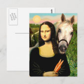 Carte Postale Mona Lisa et son cheval arabe (Devant / Derrière)