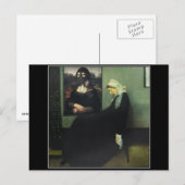 Carte Postale Mona Lisa gazé la mère de Whistler (Devant / Derrière)