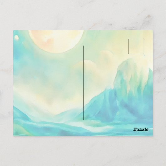 Carte Postale Mona Lisa &her cat - Vibes d'été \ (Dos)