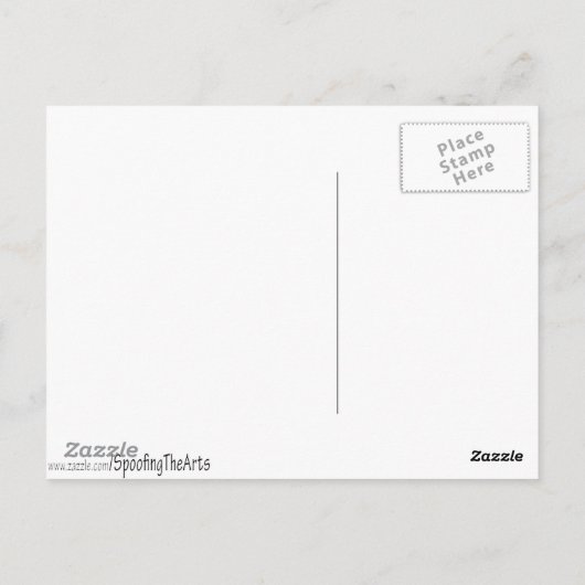 Carte Postale Mona Lisa indécise (Dos)