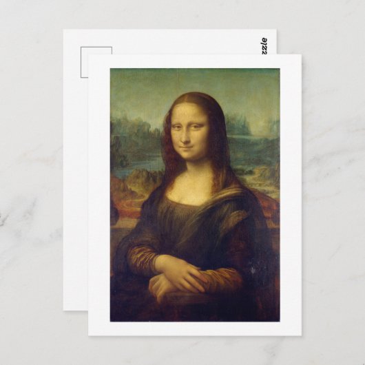 Carte Postale Mona Lisa, Leonardo da Vinci (Devant / Derrière)