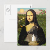 Carte Postale Mona Lisa - Lévrier Italien (Devant / Derrière)