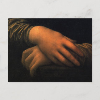 Carte Postale Mona Lisa - mains